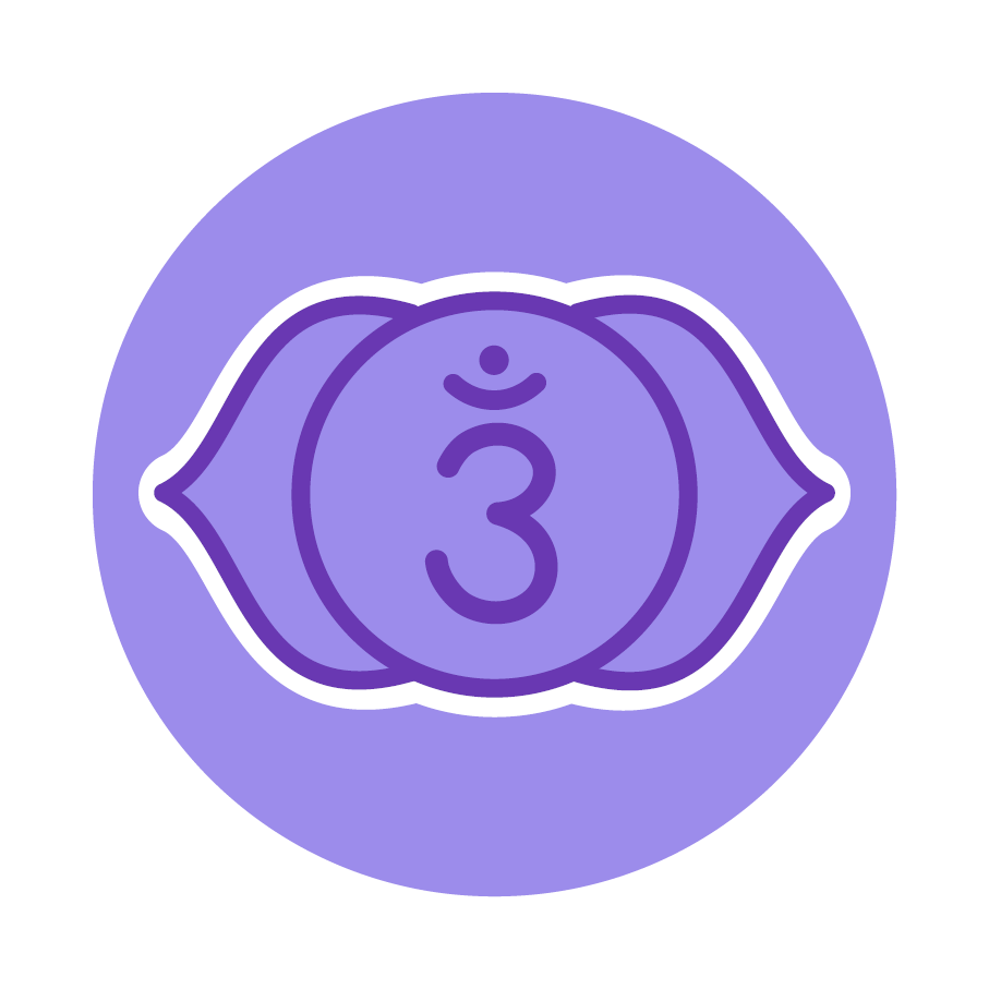 Symbol des Ajna-Chakras in lila